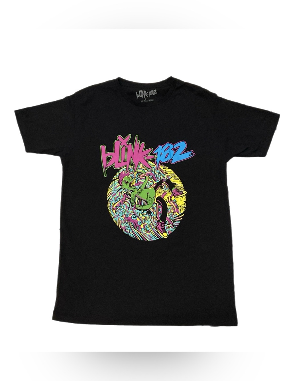 Blink-182 Trippy Graphic Band Official Rock Off Tee